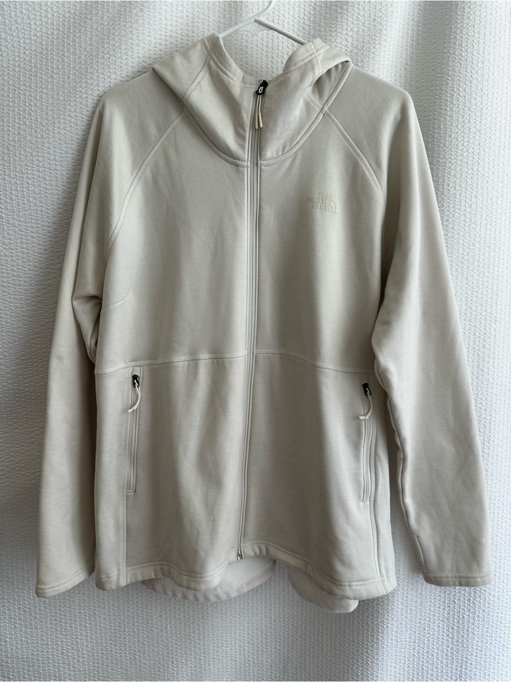 The North Face Canyonlands Cream Full Zip Fleece Hoodie Jacket Womens XXL